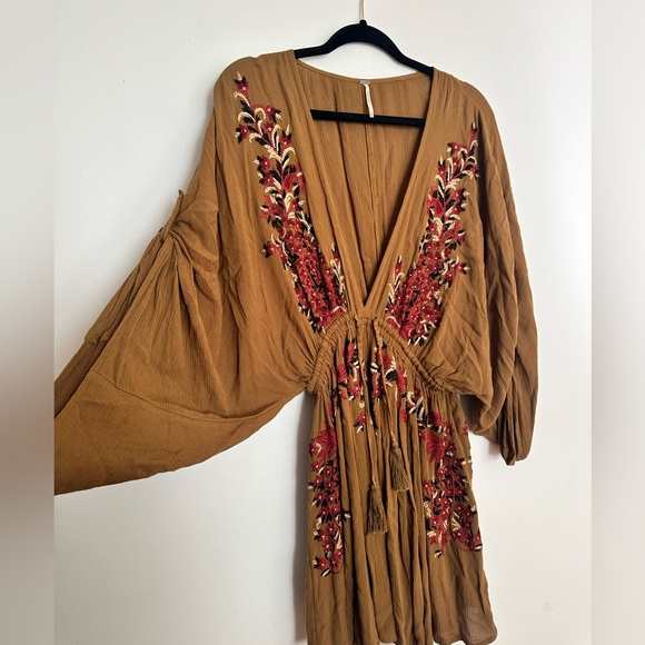 Free People FALL FP Pineapple Mini Dress Embroidered - Picture 6 of 8
